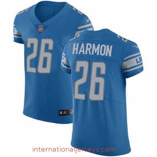 Exceptional Nike Detroit Lions 26 Duron Harmon Blue Team Color Stitched NFL Vapor Untouchable Elite Jersey