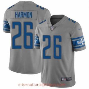 Superior Nike Detroit Lions 26 Duron Harmon Gray Stitched NFL Limited Inverted Legend Jersey