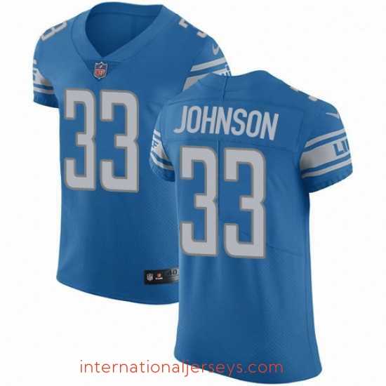 Outstanding Nike Detroit Lions 33 Kerryon Johnson Blue Team Color Stitched NFL Vapor Untouchable Elite Jersey