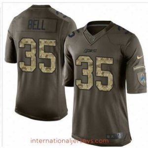Top notch Nike Detroit Lions #35 Joique Bell Green 27s Stitched NFL Limited Salute To Service Jersey