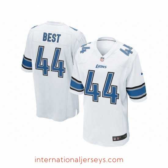 High quality Nike Detroit Lions 44 Jahvid Best White Game NFL Jersey