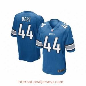 Premium Nike Detroit Lions 44 Jahvid Best blue Game NFL Jersey