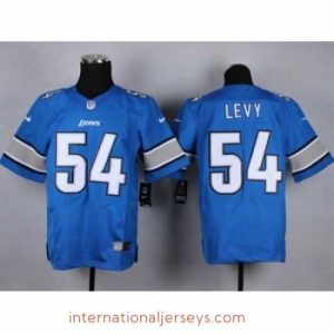 High quality Nike Detroit Lions 54 DeAndre Levy Blue Elite NFL Jersey