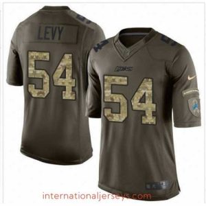 Deluxe Nike Detroit Lions #54 DeAndre Levy Green 27s Stitched NFL Limited Salute To Service Jersey