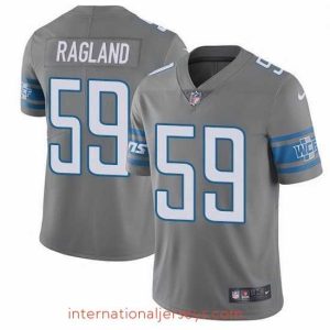 Superb Nike Detroit Lions 59 Reggie Ragland Gray Stitched NFL Limited Rush Jersey