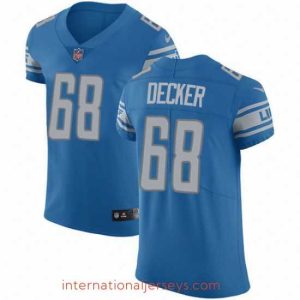High quality Nike Detroit Lions 68 Taylor Decker Blue Team Color Stitched NFL Vapor Untouchable Elite Jersey