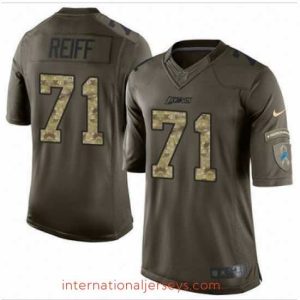 Premium Nike Detroit Lions #71 Riley Reiff Green 27s Stitched NFL Limited Salute To Service Jersey