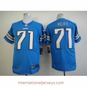 Exquisite Nike Detroit Lions 71 Riley Reiff blue Elite NFL Jersey