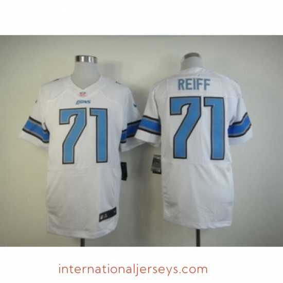 Superior Nike Detroit Lions 71 Riley Reiff white Elite NFL Jersey