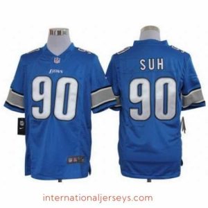 Superior Nike Detroit Lions 90 Ndamukong Suh Blue Limited NFL Jersey