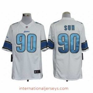 Exceptional Nike Detroit Lions 90 Ndamukong Suh White Limited NFL Jersey