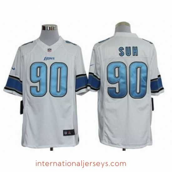 Exceptional Nike Detroit Lions 90 Ndamukong Suh White Limited NFL Jersey