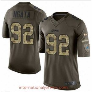 Superior Nike Detroit Lions #92 Haloti Ngata Green 27s Stitched NFL Limited Salute To Service Jersey