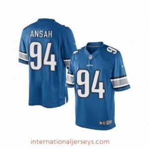 Superb Nike Detroit Lions 94 Ziggy Ansah Blue Limited NFL Jersey