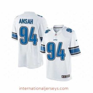 Deluxe Nike Detroit Lions 94 Ziggy Ansah White Limited NFL Jersey
