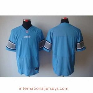 Premium Nike Detroit Lions Blank Blue Elite NFL Jersey