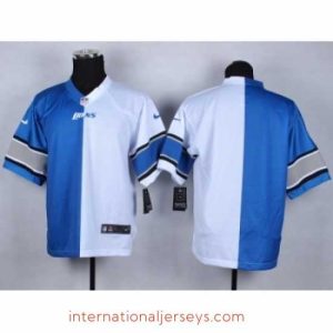 Deluxe Nike Detroit Lions Blank blue-white Elite Split NFL Jersey