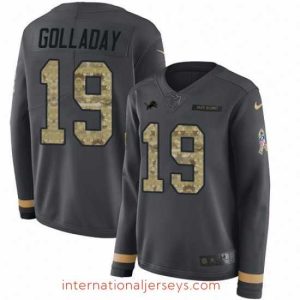 Superior Nike Lions #19 Kenny Golladay Anthracite Salute to Service Jersey