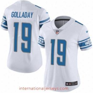 Superb Nike Lions #19 Kenny Golladay White Womens Stitched NFL Vapor Untouchable Limited Jersey