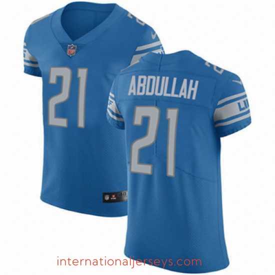 Finest Nike Lions #21 Ameer Abdullah Blue Team Color Mens Stitched NFL Vapor Untouchable Elite Jersey