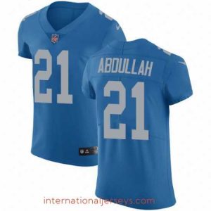 High quality Nike Lions #21 Ameer Abdullah Blue Throwback Mens Stitched NFL Vapor Untouchable Elite Jersey