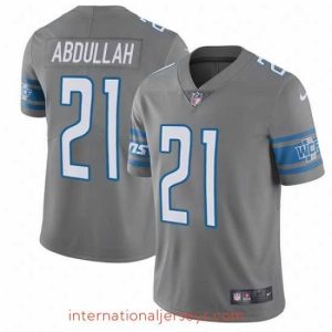 Superior Nike Lions #21 Ameer Abdullah Gray Mens Stitched NFL Limited Rush Jersey