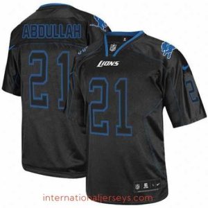 Deluxe Nike Lions #21 Ameer Abdullah Lights Out Black Mens Stitched NFL Elite Jersey