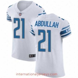 Superb Nike Lions #21 Ameer Abdullah White Mens Stitched NFL Vapor Untouchable Elite Jersey