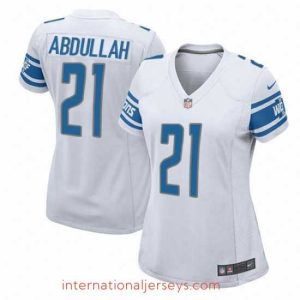 Exceptional Nike Lions #21 Ameer Abdullah White Womens Stitched NFL Elite Jersey