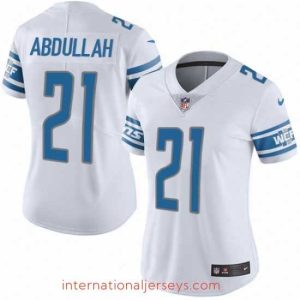 Superior Nike Lions #21 Ameer Abdullah White Womens Stitched NFL Limited Jersey