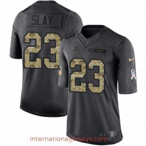 Exquisite Nike Lions #23 Darius Slay Black Mens Stitched NFL Limited 2016 Salute To Service Jersey