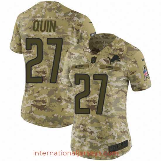Superb Nike Lions #27 Glover Quin Camo Stitched NFL Limited 2018 Salute to Service Jersey