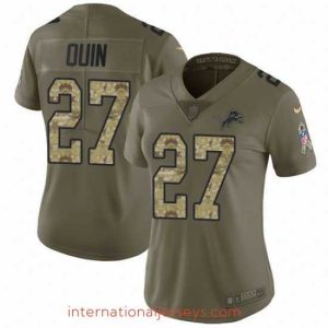 High quality Nike Lions #27 Glover Quin Olive Camo Womens Stitched NFL Limited 2017 Salute to Service Jersey