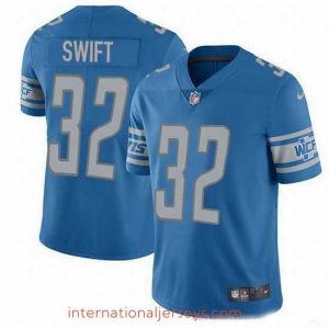 Superb Nike Lions 32 D 27Andre Swift Blue Team Color Stitched NFL Vapor Untouchable Limited Jersey
