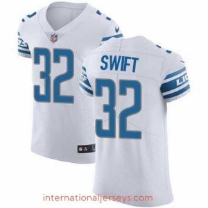 Exquisite Nike Lions 32 D 27Andre Swift White Stitched NFL New Elite Jersey