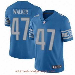 Top notch Nike Lions #47 Tracy Walker Blue Team Color Mens Stitched NFL Vapor Untouchable Limited Jersey