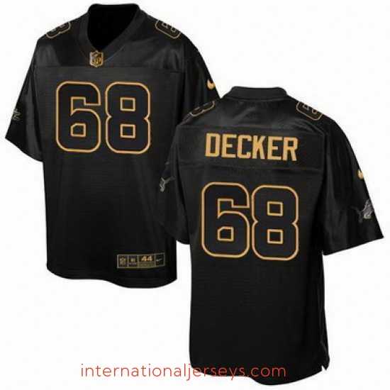 Exquisite Nike Lions #68 Taylor Decker Black Mens Stitched NFL Elite Pro Line Gold Collection Jersey