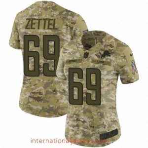 Exceptional Nike Lions #69 Anthony Zettel Camo Stitched NFL Limited 2018 Salute to Service Jersey