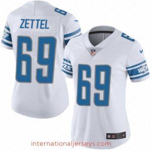 Finest Nike Lions #69 Anthony Zettel White Womens Stitched NFL Vapor Untouchable Limited Jersey