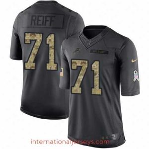 Superior Nike Lions #71 Riley Reiff Black Mens Stitched NFL Limited 2016 Salute To Service Jersey
