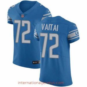 Exceptional Nike Lions 72 Halapoulivaati Vaitai Blue Team Color Stitched NFL Vapor Untouchable Elite Jersey