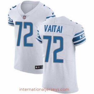 Finest Nike Lions 72 Halapoulivaati Vaitai White Stitched NFL New Elite Jersey