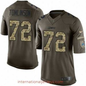 Top notch Nike Lions #72 Laken Tomlinson Green Stitched NFL Limited Salute to Service Jersey