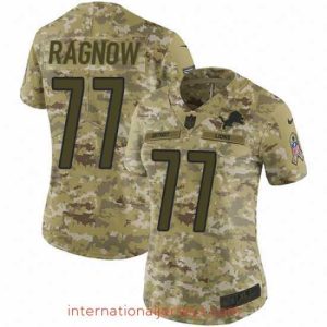Finest Nike Lions #77 Frank Ragnow Camo Stitched NFL Limited 2018 Salute to Service Jersey