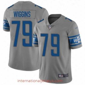 High quality Nike Lions 79 Kenny Wiggins Gray Stitched NFL Limited Inverted Legend Jersey