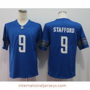 Finest Nike Lions 9 Matthew Stafford Blue Vapor Untouchable Limited Jersey (1)