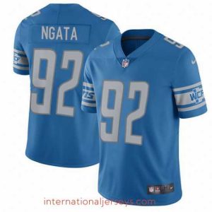 Outstanding Nike Lions #92 Haloti Ngata Blue Team Color Mens Stitched NFL Limited Jersey