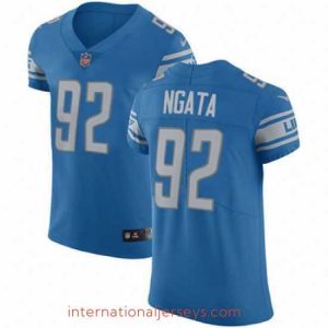 Superb Nike Lions #92 Haloti Ngata Blue Team Color Mens Stitched NFL Vapor Untouchable Elite Jersey