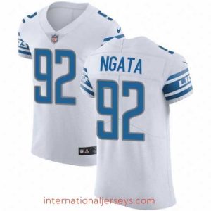Exceptional Nike Lions #92 Haloti Ngata White Mens Stitched NFL Vapor Untouchable Elite Jersey