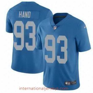 Exceptional Nike Lions 93 Da Shawn Hand Blue Throwback Vapor Untouchable Limited Jersey